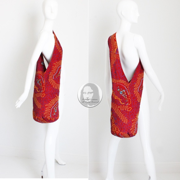 OMO Norma Kamali Bag Giant Feedbag Crossbody Extra Large Suede Embroidery Rare - Picture 8 of 15